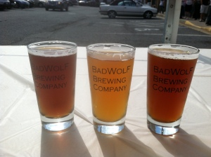 Left to right: There Can Only Be One Pale Ale, Idea Golden Ale, Not Bad Brown Ale